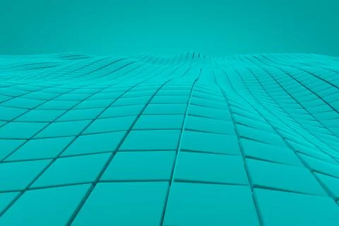 Wavy surface made of cubes Illustrazione stock