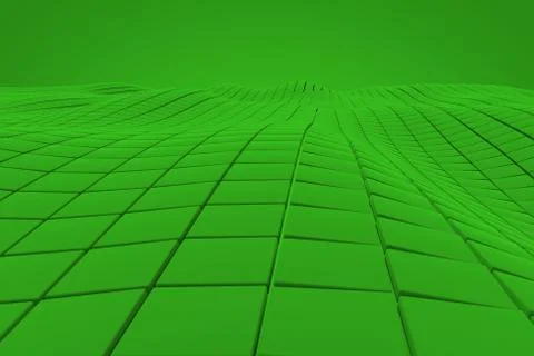 Wavy surface made of cubes Stock Illustration