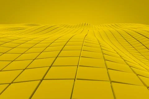 Wavy surface made of cubes Stock Illustration