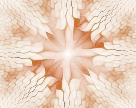 Wavy symmetrical cells patterns. Geometric, organic forms. Abstract colorful Ilustración de archivo