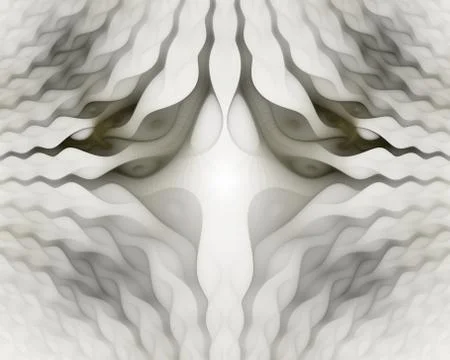 Wavy symmetrical cells patterns. Geometric, organic forms. Abstract colorful Illustrazione stock