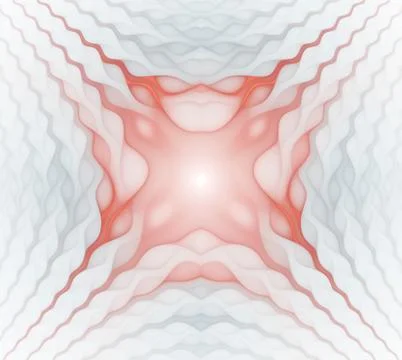 Wavy symmetrical cells patterns. Geometric, organic forms. Abstract colorful Stock-Illustration