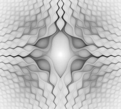 Wavy symmetrical cells patterns. Geometric, organic forms. Abstract colorful Stock Illustration