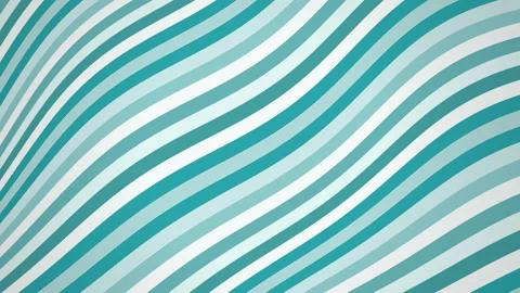 Wavy teal and mint green stripes glide diagonally in a seamless loop Stock Footage 341859506