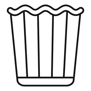 Wavy top trash can icon showing recycling and waste management Stock Illustration