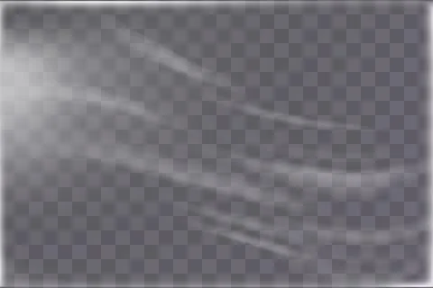 Wavy transparent shrink plastic wrap with light reflection and file texture.. Stock Illustration