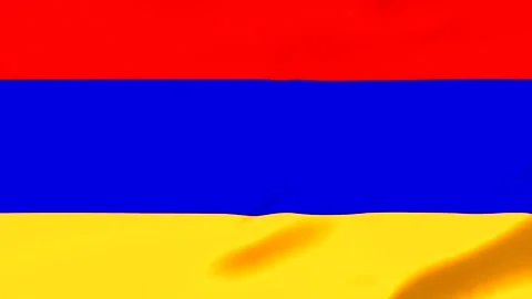Wavy tricolor flag with red blue and yellow colors Stock Footage 343573997