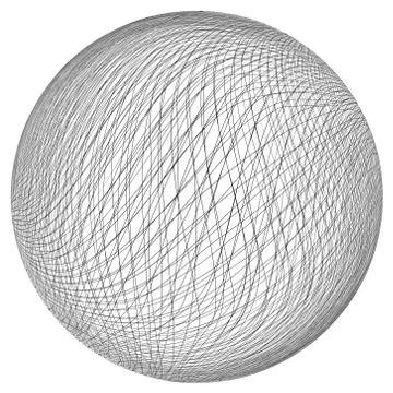 Wavy vector ball Stock Illustration