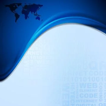 Wavy vector tech design Abstract tech vector waves background Copyright: x... Stock Photos