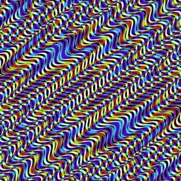 Wavy volume background. Pattern with optical illusion イラスト素材