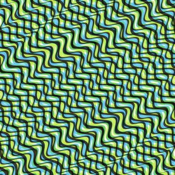 Wavy volume background. Pattern with optical illusion Stock Illustration