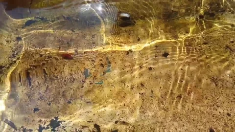 Wavy water exposed to reflected light. motion water pattern Stock Footage 271167599