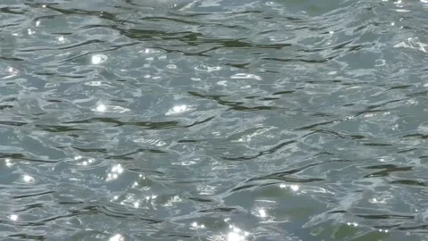 Wavy water with sunlight reflections Stock Footage 237683498