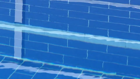 Wavy waters of the swimming pool Stock Footage 246143908