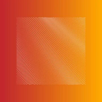 Wavy white lines on orange background. Vector illustration. Stock Illustration