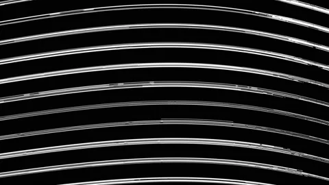 Wavy White Noise Screen Lines Floating Abstract Background Stock Footage 93253264