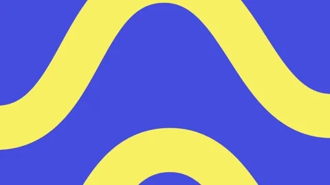Wavy Yellow Lines on Blue Background with Smooth Animation Stock Footage 327474142
