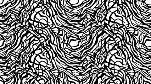 Wavy zebra stripe pattern black and white liquid design. Stockillustratie