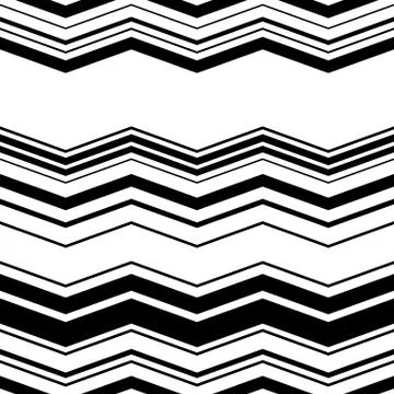 Wavy, zig-zag horizontal parallel lines. Abstract monochrome seamlessly repea 库存插图