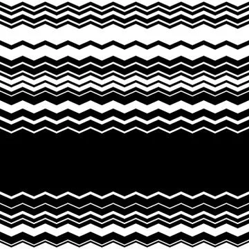 Wavy, zig-zag horizontal parallel lines. Abstract monochrome seamlessly repea 库存插图