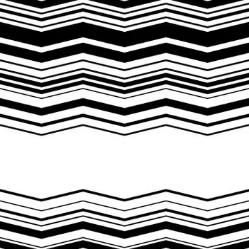 Wavy, zig-zag horizontal parallel lines. Abstract monochrome seamlessly repea 스톡 일러스트