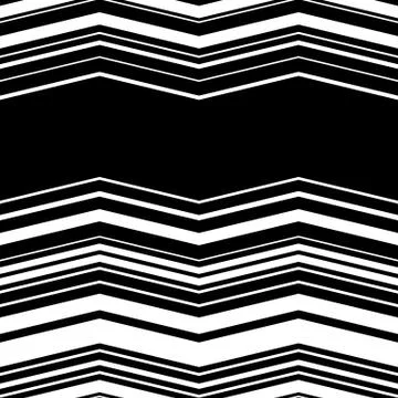 Wavy, zig-zag horizontal parallel lines. Abstract monochrome seamlessly repea Stockillustratie