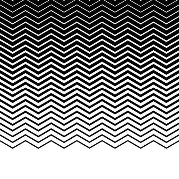 Wavy, zigzag, jagged lines. Horizontally repeatable monochrome pattern. Stock Illustration