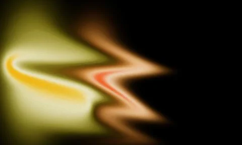 Wavy Zigzag Light Effect on Black Background Stock Illustration