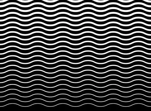 Wavy (zigzag) lines pattern. Horizontally seamlessly repeatable. Illustrazione stock