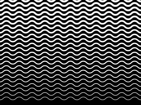 Wavy (zigzag) lines pattern. Horizontally seamlessly repeatable. Illustrazione stock