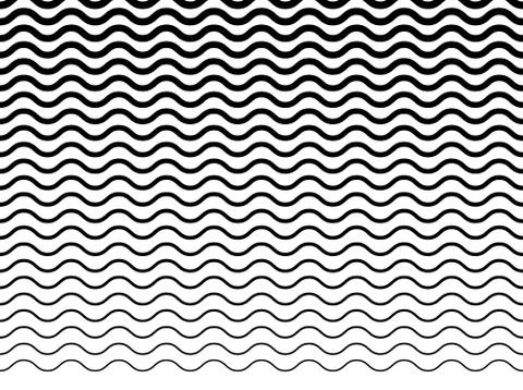Wavy (zigzag) lines pattern. Horizontally seamlessly repeatable. Illustrazione stock