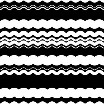 Wavy (zigzag) lines repeatable pattern Illustrazione stock
