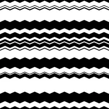 Wavy (zigzag) lines repeatable pattern Illustrazione stock