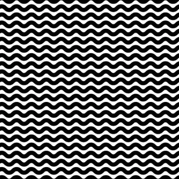 Wavy zigzag lines seamless pattern. Distorted lines texture. Stock Illustration