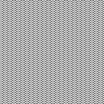 Wavy zigzag lines seamless pattern. Distorted lines texture. Stock Illustration