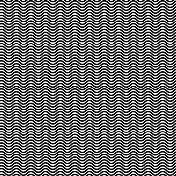 Wavy zigzag lines seamless pattern. Distorted lines texture. Ilustração Stock