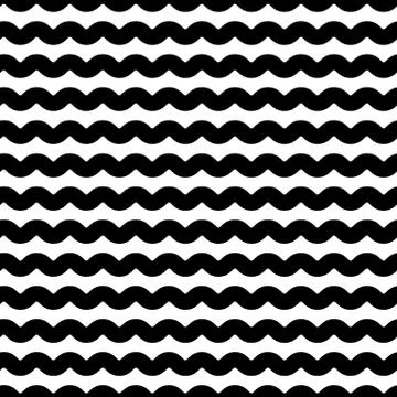 Wavy zigzag lines seamless pattern. Distorted lines texture. イラスト素材