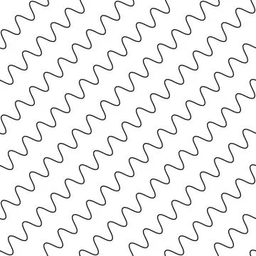Wavy, zigzag parallel lines repeatable pattern Stock Illustration