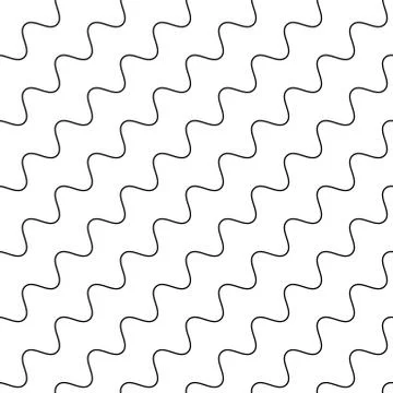 Wavy, zigzag parallel lines repeatable pattern イラスト素材