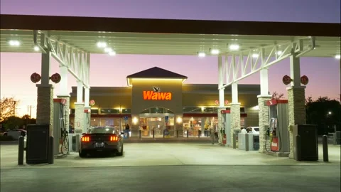 Wawa Dusk to Twilight Time Lapse Stock Footage 230155993
