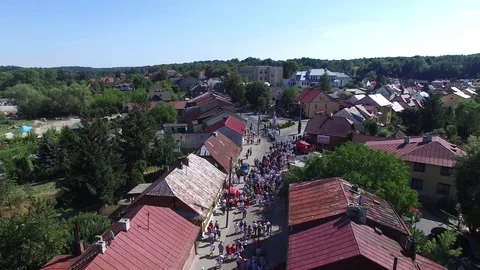 Wąwolnica, aerial view Stock Footage 85612989