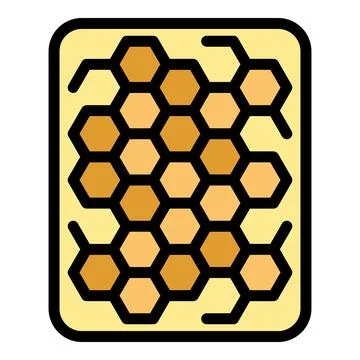 Wax bee board icon vector flat Stock Illustration