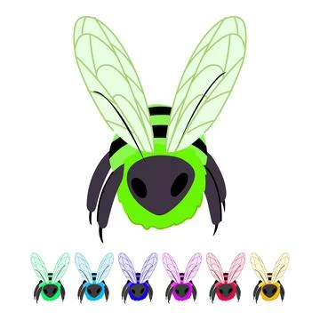 Wax bee vector cartoon graphic 库存插图