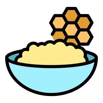 Wax bowl icon vector flat Illustrazione stock