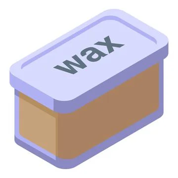 Wax box icon isometric vector. Aromatic candle Stock Illustration