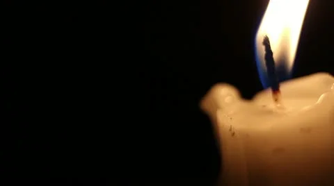 Wax candle (close up) Video stock 11483066