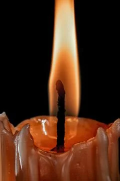 Wax candle. Stock Photos