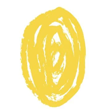 Wax crayon, chalk doodle element speech bubble, mark, oval hand drawn isolated イラスト素材