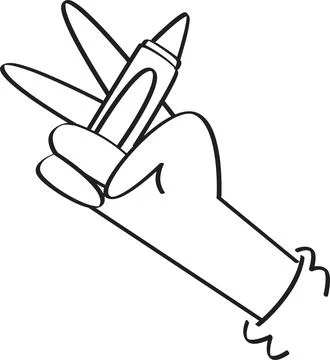 Wax Crayon Drawing Stick Stock Illustration