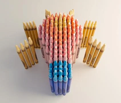 Wax Crayon Lightbulb Stock Illustration